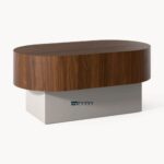 Oval Wooden Side Table for Living Room and Bedroom - Image 3