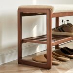 Two-Tier Wooden Entryway Bench with Soft Cushioned Seating for Modern Homes - Image 7