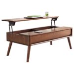 Walnut Wood Lift-Top Coffee Table with Hidden Storage for Contemporary Living Rooms - Image 6