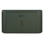 Modern Fluted Sideboard Cabinet with Storage – Dark Green Finish - Image 4