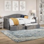 Elegant Grey Wooden Daybed with Storage Drawers - Image 3