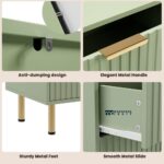 Fluted 6 Drawer Dresser with Deep Storage for Indian Bedrooms - Image 4