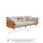 Cotton Linen Upholstered Sofa with Strong Wooden Frame - Image 5