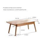 Solid Oak Wood Coffee Table with Built-In Storage Drawers for Modern Living Rooms - Image 8
