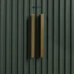 Modern Fluted Sideboard Cabinet with Storage – Dark Green Finish - Image 5