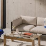 Solid Oak Wood Coffee Table for Living Room with Natural Finish