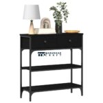 Engineered Wood and Steel Console Table - Image 2