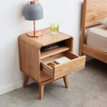 Pure Beech Wood Bedside Table with Multi-Purpose Storage Cabinet - Image 7