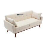 Wooden Upholstered Sofa with Comfortable Cushioned Seating - Image 4