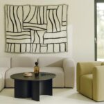 Modern Coffee Table in Black powder-coated steel, particleboard + oak veneer - Image 2