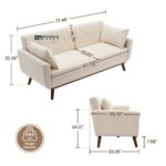 Wooden Upholstered Sofa with Comfortable Cushioned Seating - Image 5