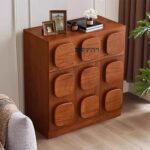 Mid-Century Modern Minimalist Walnut Side Cabinet - Image 4