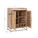 Marble Top Cabinet with Interior Wine Rack - Image 4