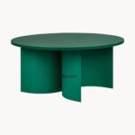 Modern Coffee Table in Steel green with powder coating, particleboard with oak veneer - Image 2