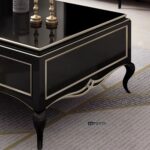 Mid-Century Modern Fluted Oval Coffee Table with Storage Drawer - Image 5