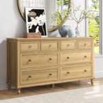 Solid Wood Eight-Drawer Storage Chest for Bedroom, Living Spaces - Image 2