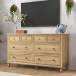 Solid Wood Eight-Drawer Storage Chest for Bedroom, Living Spaces - Image 7