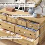 Solid Wood Eight-Drawer Storage Chest for Bedroom, Living Spaces - Image 5