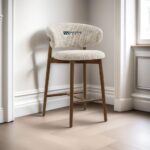 Solid Sheesham Wood Bar Stool for Kitchen Counter - Image 6