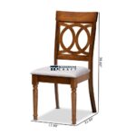 Upholstered Oak Side Chairs with Solid Wood Frame and Comfortable Cushioning – Set of Two - Image 3
