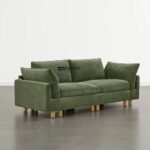 2 Piece Upholstered Modular Sofa with Solid Wood Base - Image 4