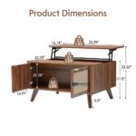 Smart Lift Top Coffee Table with Hidden Storage - Image 5