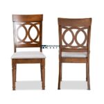 Upholstered Oak Side Chairs with Solid Wood Frame and Comfortable Cushioning – Set of Two - Image 7