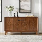 Mid-Century Style Sideboard with Solid Wood Legs & Adjustable Shelves - Image 3