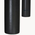 Solid Oak Wood Coffee Table Black lacquered oak - Image 5