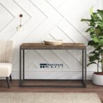 Solid Wood Top Console Table for Entryway and Living Room Use