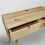 Wood Study Table with Drawers - Image 3