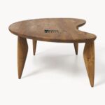 Organic Shaped Walnut Wood Coffee Table for Living Room - Image 2