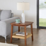 Acacia Mid-Century Side Table in Warm Chestnut - Image 2