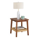 Acacia Mid-Century Side Table in Warm Chestnut - Image 11
