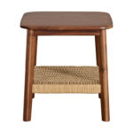 Acacia Mid-Century Side Table in Warm Chestnut - Image 9