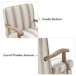 Solid Wood Armrest Upholstered Lounge Chair for Home - Image 3