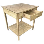Solid Wood Side Table with Integrated Storage Compartment - Image 2