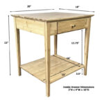 Solid Wood Side Table with Integrated Storage Compartment - Image 6