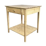 Solid Wood Side Table with Integrated Storage Compartment - Image 4