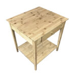 Solid Wood Side Table with Integrated Storage Compartment - Image 3