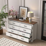 Solid Sheesham Wood 8-Drawer Dresser for Bedroom – Spacious Wooden Chest of Storage - Image 6