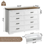 Solid Sheesham Wood 8-Drawer Dresser for Bedroom – Spacious Wooden Chest of Storage - Image 3