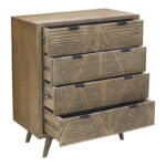 W-4 Premium Solid Sheesham Wood Chest of Drawers with 6 Storage Compartments - Image 2