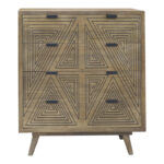 W-4 Premium Solid Sheesham Wood Chest of Drawers with 6 Storage Compartments - Image 7