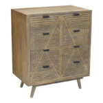 W-4 Premium Solid Sheesham Wood Chest of Drawers with 6 Storage Compartments - Image 5