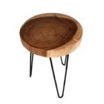 Solid Wood Top Side End Table with Sleek Contemporary Design - Image 3