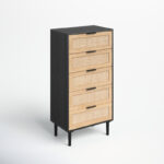 Solid Wooden Five-Drawer Storage Chest for Bedroom, Living - Image 10