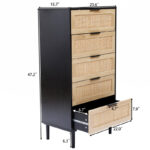 Solid Wooden Five-Drawer Storage Chest for Bedroom, Living - Image 9
