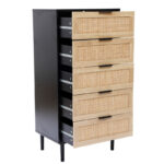 Solid Wooden Five-Drawer Storage Chest for Bedroom, Living - Image 3