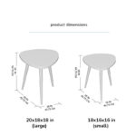 Sheesham Wood Round End Table with Sturdy 3-Leg Base for Living Room - Image 5